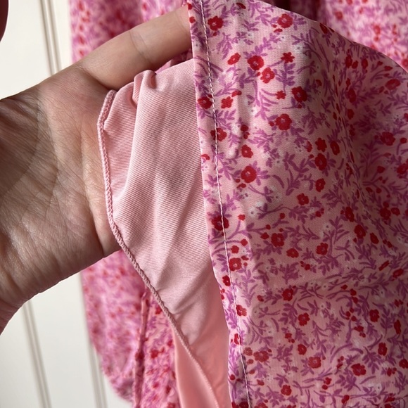 JAPNA Pink Floral Layered Flowy Dress Size Large - Picture 6 of 10